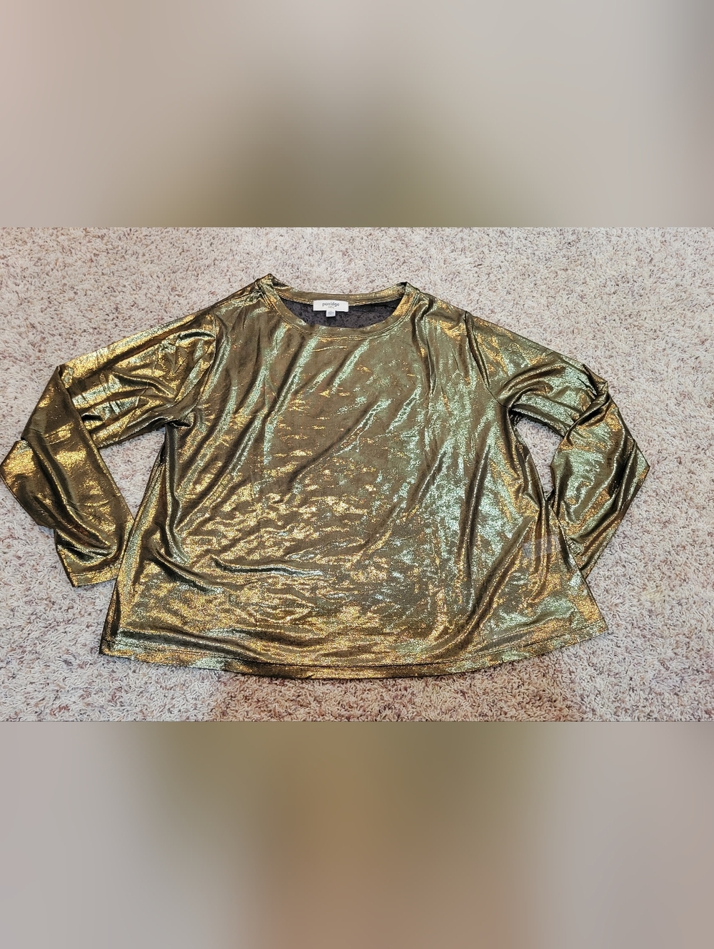 ANTHROPOLOGIE SHEER MESH PARTY LONG SLEEVE TEE NWOT